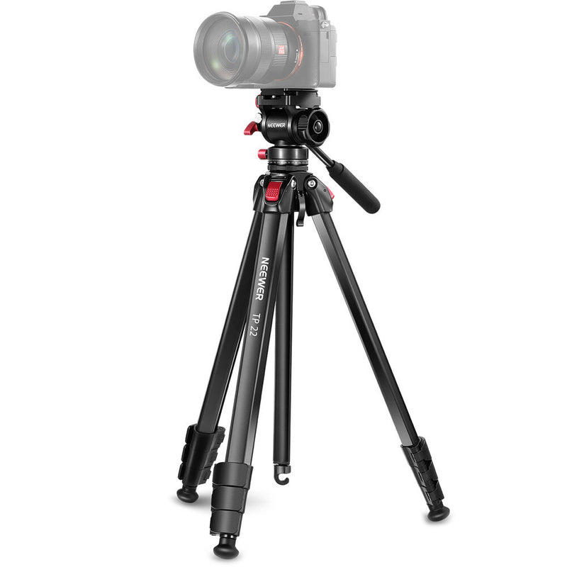 Neewer Video Travel Tripod with Fluid Pan-and-Tilt Head