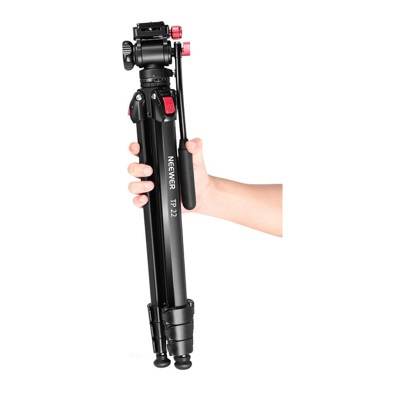 Neewer Video Travel Tripod with Fluid Pan-and-Tilt Head