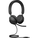 Jabra Evolve2 40 SE Mono Wired On-Ear Headset with Extension Cable (Unified Communications, USB-C, Black)