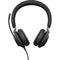 Jabra Evolve2 40 SE Mono Wired On-Ear Headset with Extension Cable (Unified Communications, USB-C, Black)