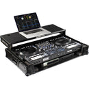 Odyssey Black Label Glide Style Flight Case with Wheels for RANE FOUR DJ Controller (Black on Black)