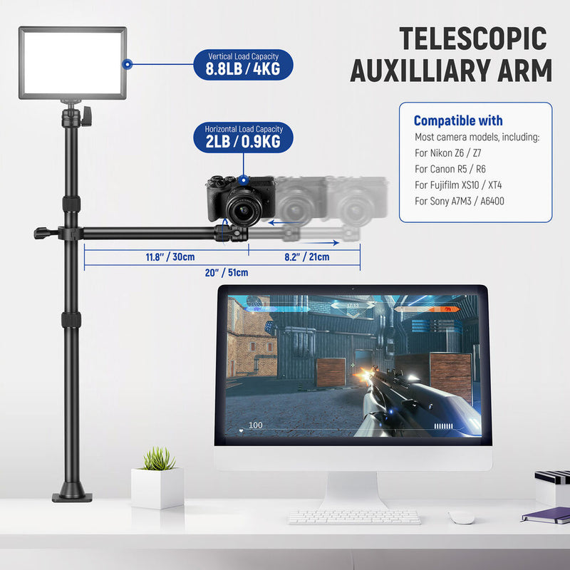 Neewer TL253A Tabletop Stand with Telescopic Arm