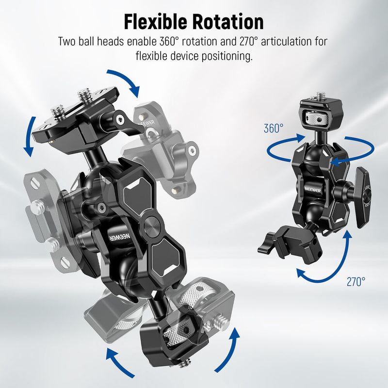 Neewer UA011 Flexible Articulating Magic Arm with 1/4"-20 Screw & NATO Clamp