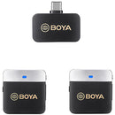 BOYA BY-M1V4 2-Person Wireless Microphone System with USB-C Connector for Mobile Devices (2.4 GHz)