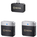 BOYA BY-M1V4 2-Person Wireless Microphone System with USB-C Connector for Mobile Devices (2.4 GHz)