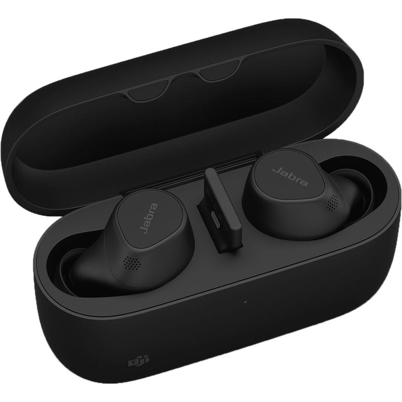 Jabra Evolve2 Buds USB-A UC Earbuds with USB-A Bluetooth Dongle for Unified Communication and Wireless Charging Pad