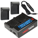 Hedbox RP-DC50 Digital LCD Dual Battery Charger Kit with RP-DFM50 Battery Plates