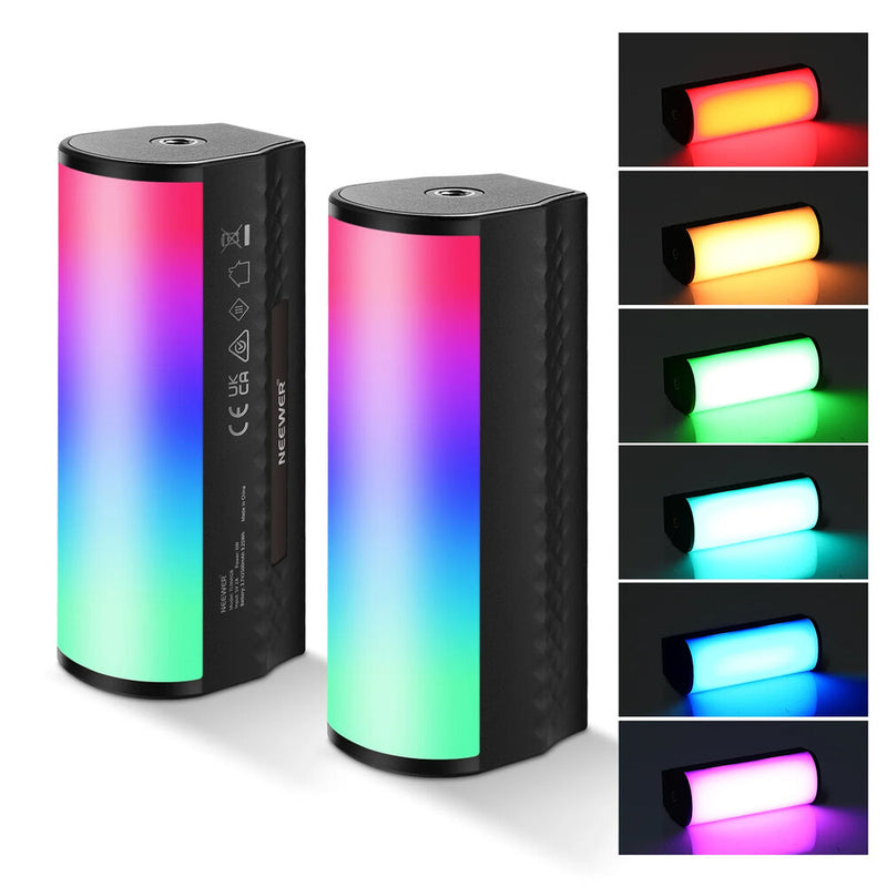 Neewer TL96 RGB Magnetic Handheld Light Stick (4.3", 2-Light Kit)