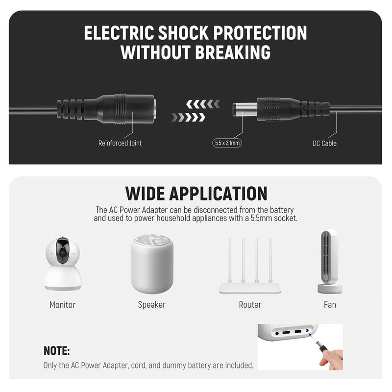 Neewer LP-E6 Dummy Battery and Power Adapter Kit