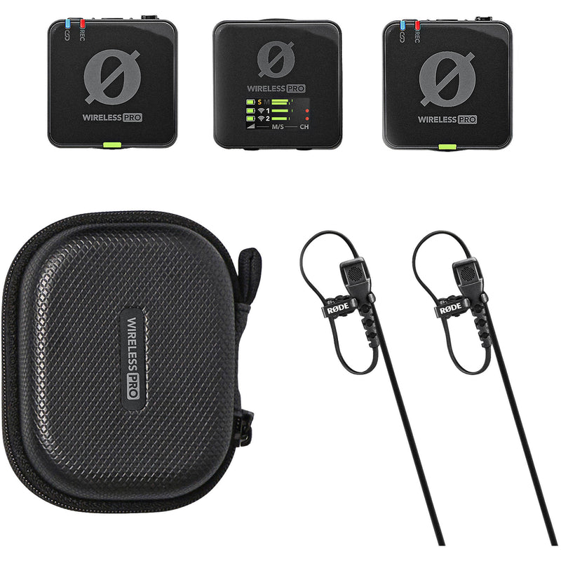 RODE Wireless PRO 2-Person Clip-On Wireless Microphone System/Recorder with Lavaliers (2.4 GHz)