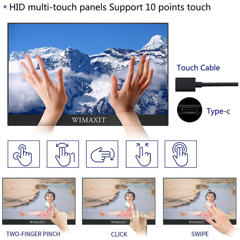 Wimaxit M1560CT2 15.6" Portable Multi-Touch Monitor