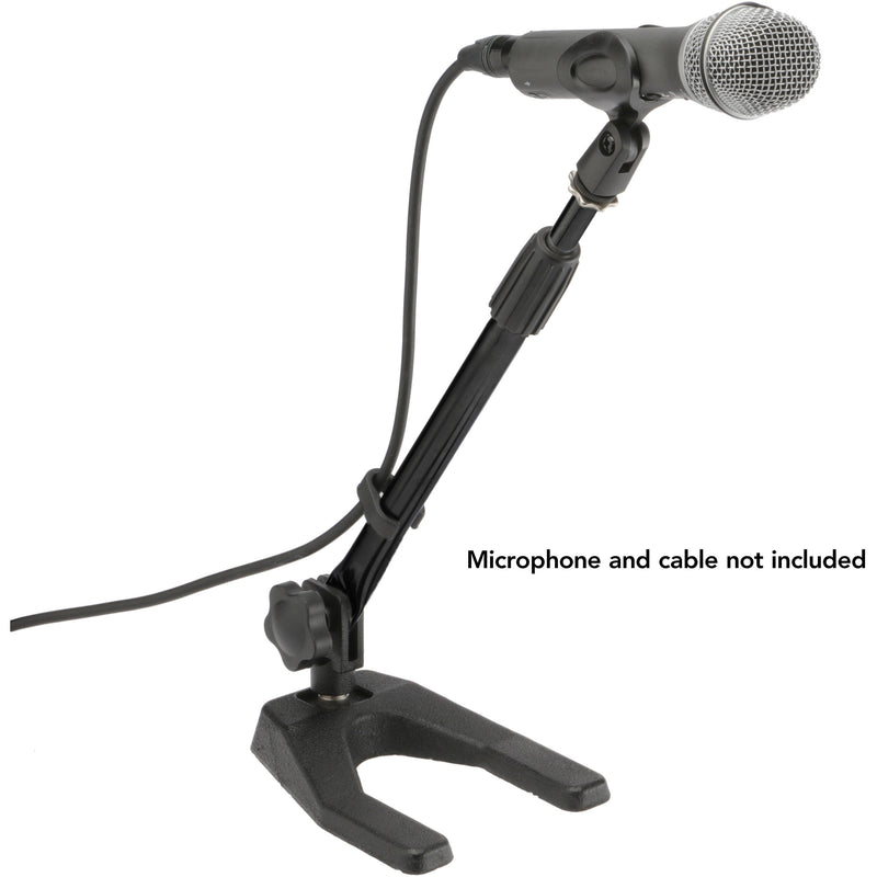 Auray MS-1218T Telescoping Desktop Mic Stand with Weighted Base