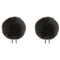 Bubblebee Industries Windbubble Faux Fur Lavalier Windscreen (2-Pack, 1.38", Black)