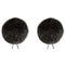 Bubblebee Industries Windbubble Faux Fur Lavalier Windscreen (2-Pack, 1.57", Black)