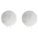 Bubblebee Industries Windbubble Faux Fur Lavalier Windscreen (2-Pack, 1.57", White)