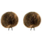 Bubblebee Industries Twin Windbubble Minature Imitation-Fur Windscreens (Lav Size 4, 42mm, Brown)