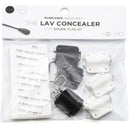 Bubblebee Industries Lav Concealer for Shure TwinPlex TL45 to TL47 (6-Pack, Matte Black and Matte White)