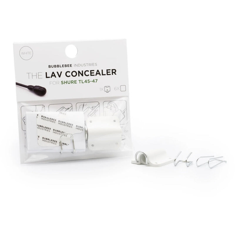 Bubblebee Industries Lav Concealer for Shure TwinPlex TL45 to TL47 (Matte White)