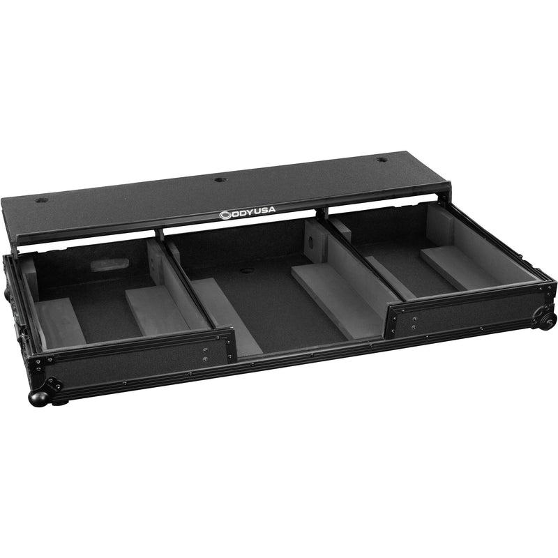 Odyssey Glide-Style DJ Coffin Flight Case with Wheels for DJM-A9 / CDJ-3000 or Similar Size Gear (Black Label)