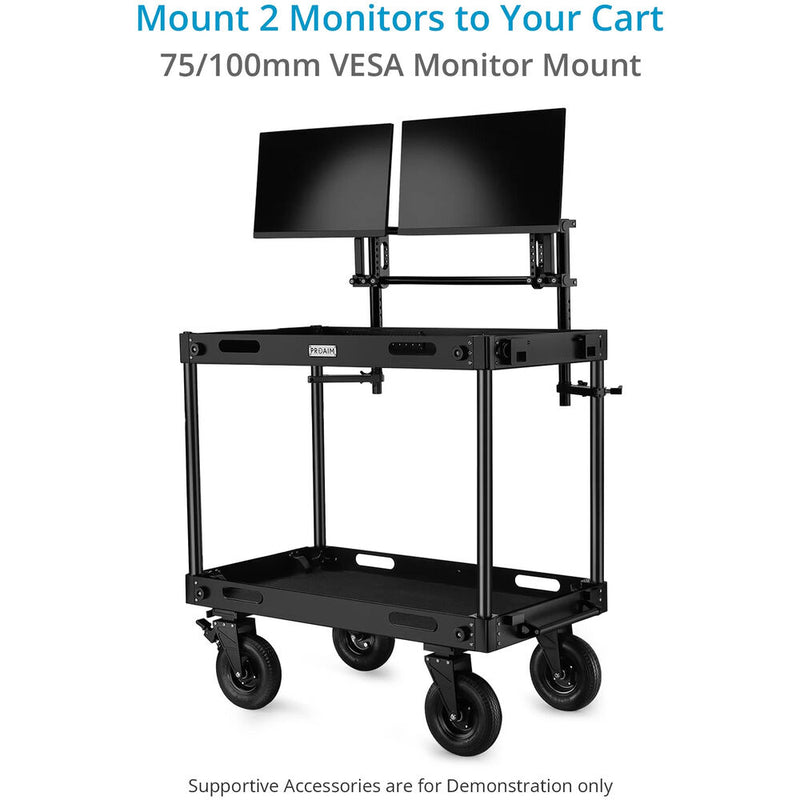 Proaim Dual-Monitor 75/100mm VESA Mount for Select Camera Carts