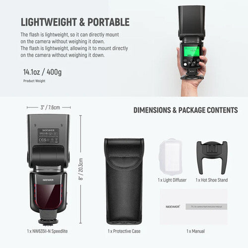 Neewer NW635II-N TTL Speedlite Flash Kit for Nikon Cameras