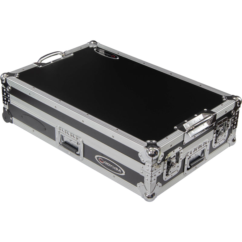 Odyssey DDJ-FLX10 Flight Case with Corner Wheels (Black/Silver)