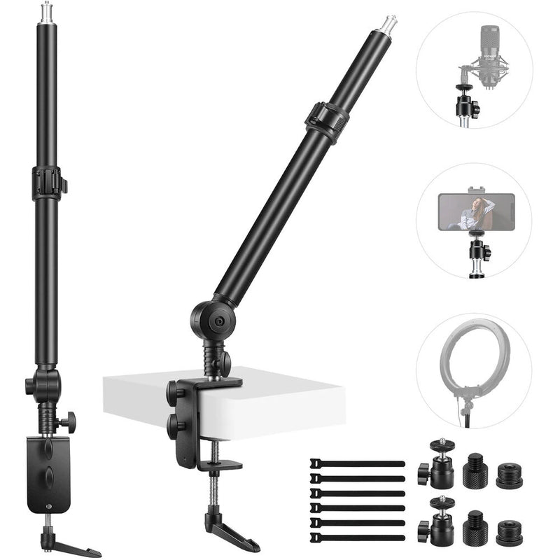 Neewer Rotating Tabletop Desk-Mount Stand for Camera/Mic/Light (2-Pack)