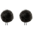 Bubblebee Industries Windbubble Miniature Imitation-Fur Windscreen (Lav Size 1, 28mm, Black, 2-Pack)