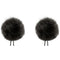 Bubblebee Industries Windbubble Miniature Imitation-Fur Windscreen (Lav Size 1, 28mm, Black, 2-Pack)