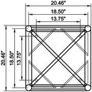 Global Truss 20.5" End Plate Square Truss Straight Segment (10')