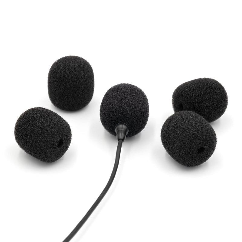 Bubblebee Industries The Microphone Foam for Lavalier Mics Pop Filter (Large, Black, 5-Pack)