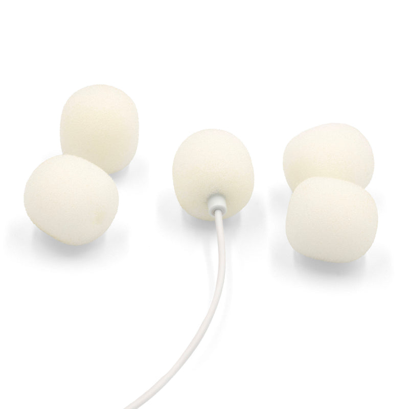 Bubblebee Industries The Microphone Foam for Lavalier Mics Pop Filter (Large, White, 5-Pack)