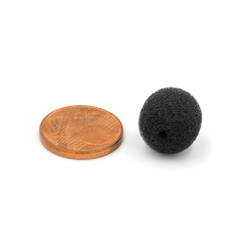 Bubblebee Industries The Microphone Foam for Lavalier Mics Pop Filter (Small, Black, 10-Pack)