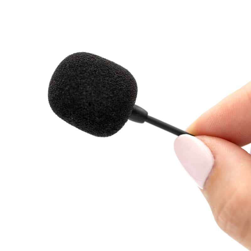 Bubblebee Industries The Microphone Foam for Lavalier Mics Pop Filter (Extra-Large, Black, 4-Pack)