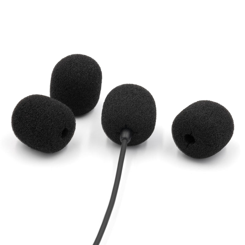 Bubblebee Industries The Microphone Foam for Lavalier Mics Pop Filter (Extra-Large, Black, 4-Pack)