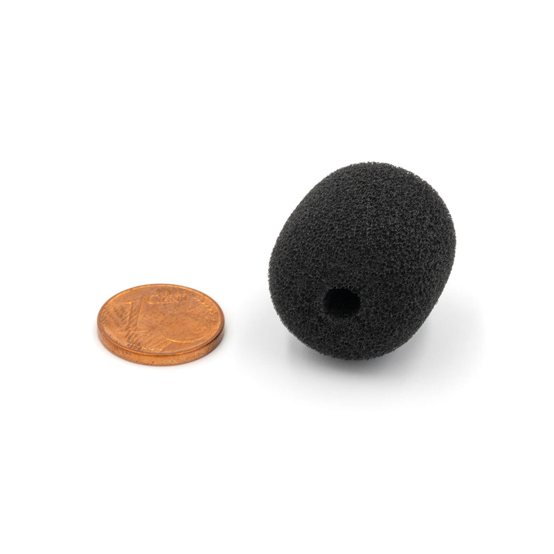 Bubblebee Industries The Microphone Foam for Lavalier Mics Pop Filter (Extra-Large, Black, 4-Pack)