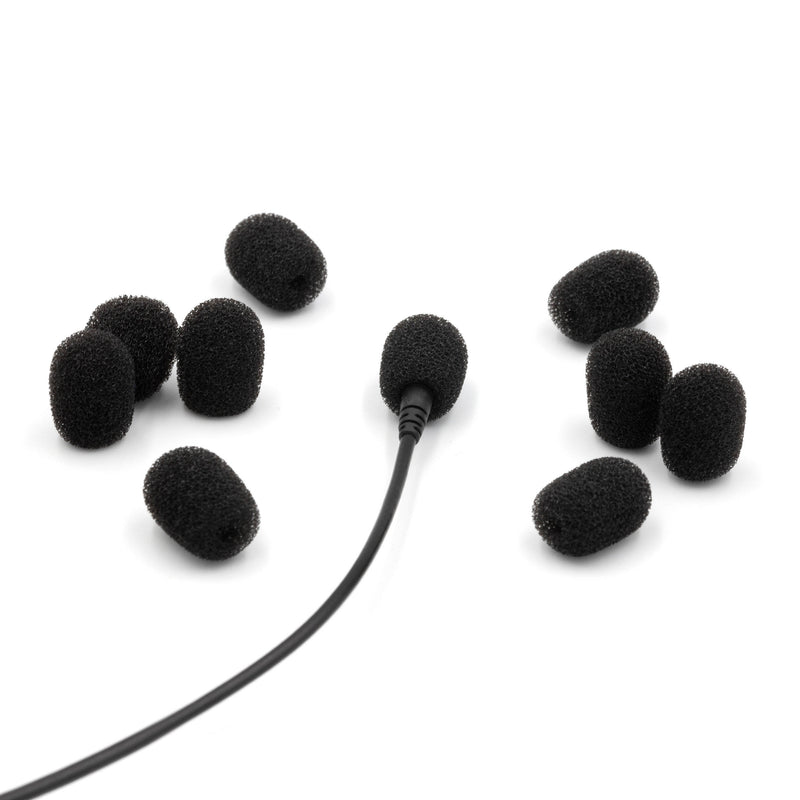 Bubblebee Industries The Microphone Foam for Lavalier Mics Pop Filter (Extra-Small, Black, 10-Pack)