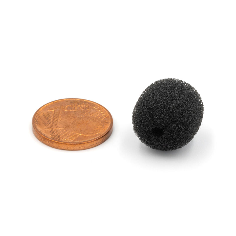 Bubblebee Industries The Microphone Foam for Lavalier Mics Pop Filter (Medium, Black, 10-Pack)