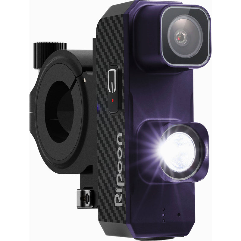 RIPOON Q101 Front Light Bicycle Dash Cam (Dark Purple)