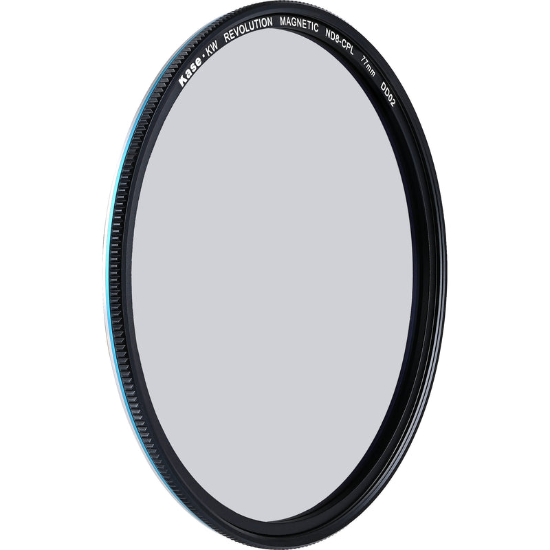 Kase KW Revolution ND/PL Filter with Blue & Silver Band + Magnetic Adapter Ring (77mm, 3-Stop )