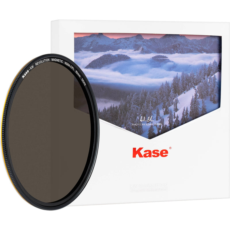 Kase KW Revolution ND/PL Filter with Yellow & Silver Band + Magnetic Adapter Ring (82mm, 6-Stop )