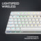 Logitech G PRO X TKL LIGHTSPEED Wireless RGB Gaming Keyboard (White, Tactile)