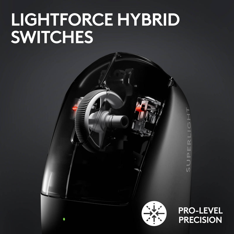 Logitech G PRO X SUPERLIGHT 2 LIGHTSPEED Wireless Gaming Mouse (Black)