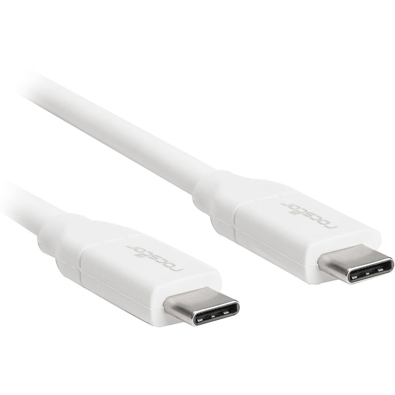 Rocstor USB-C 2.0 Male Charging Cable (6.6', White)