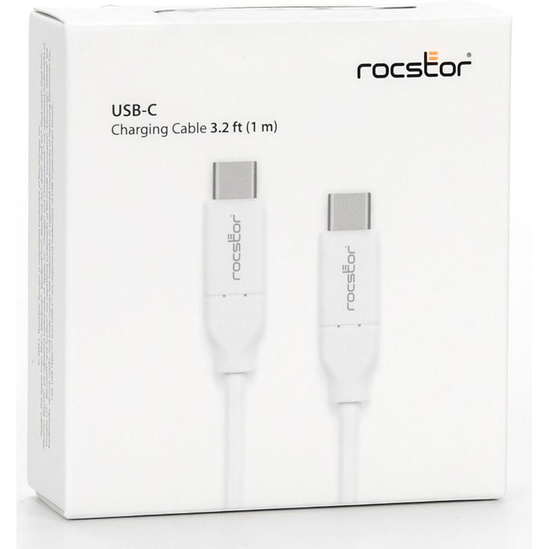 Rocstor USB-C 2.0 Male Charging Cable (6.6', White)