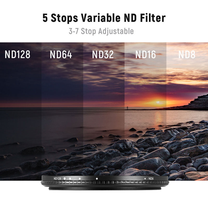 Neewer HD Variable ND Filter (72mm, 3 to 7-Stops)