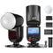 Neewer Z1-C TTL Round Head Flash Speedlite with M12 Magnetic Dome Diffuser