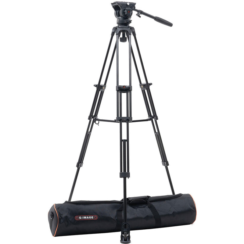 E-Image 2-Stage Aluminum Fluid Head Tripod Kit