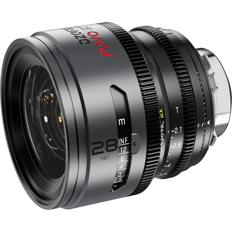 DZOFilm PAVO 28mm T2.1 2x Anamorphic Prime Lens (Neutral Coating, PL/EF Mount, Feet)