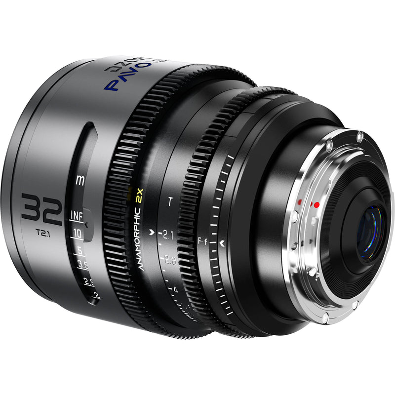 DZOFilm PAVO 32mm T2.1 2x Anamorphic Prime Lens (Blue Coating, PL/EF Mount, Feet)